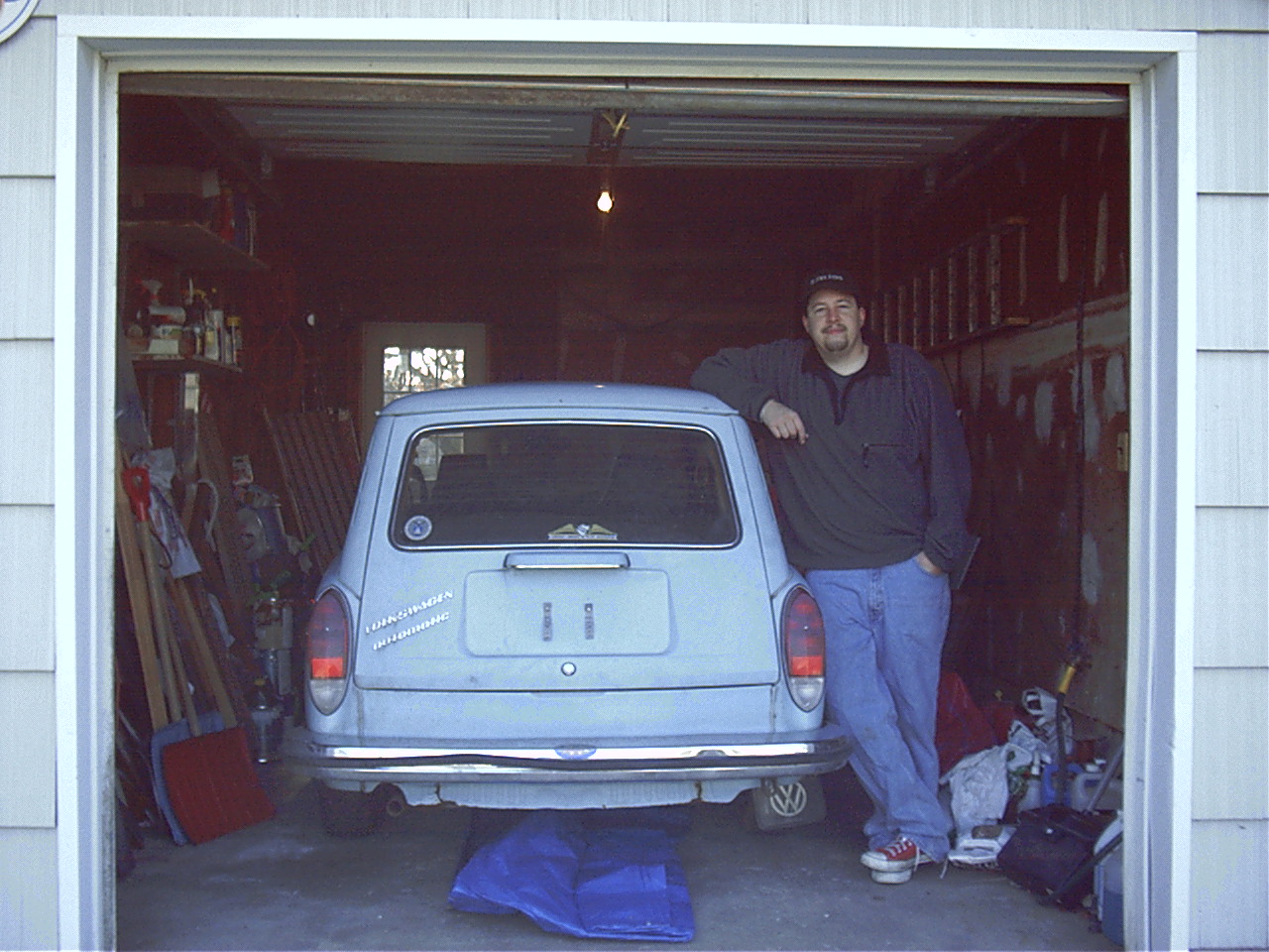 1971 VW Squareback in the in-laws' garage
