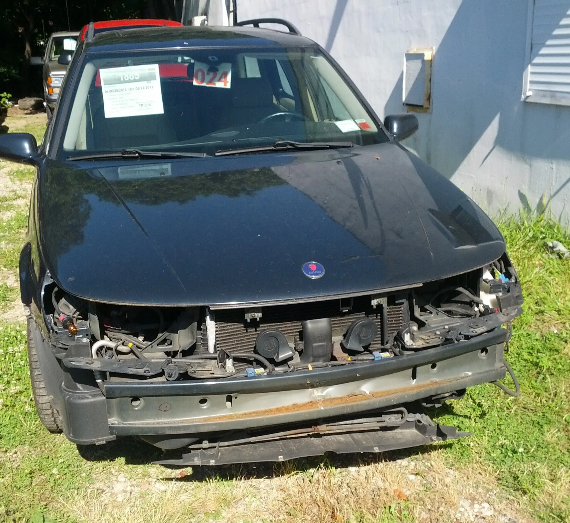 The 9-5 Arc Wagon after being totaled