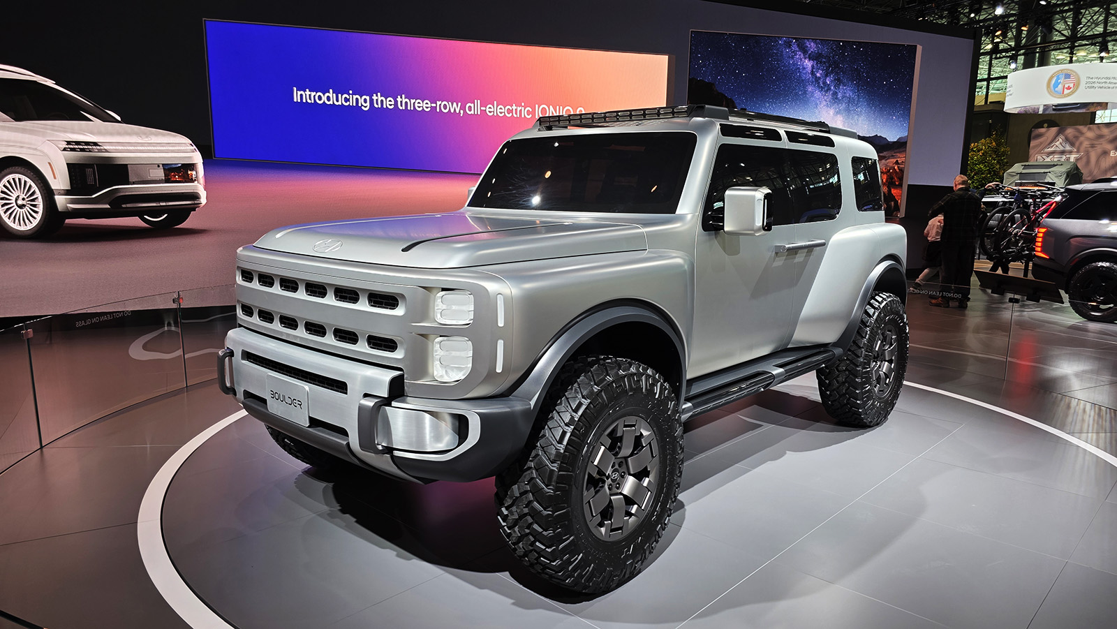 Hyundai Boulder concept front three-quarter view at the 2026 NY Auto Show