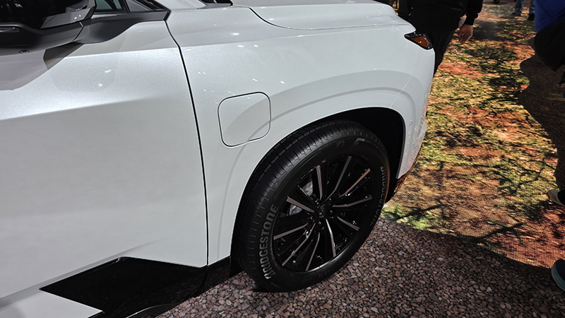 Subaru EV prototype missing body cladding at the 2026 NY Auto Show